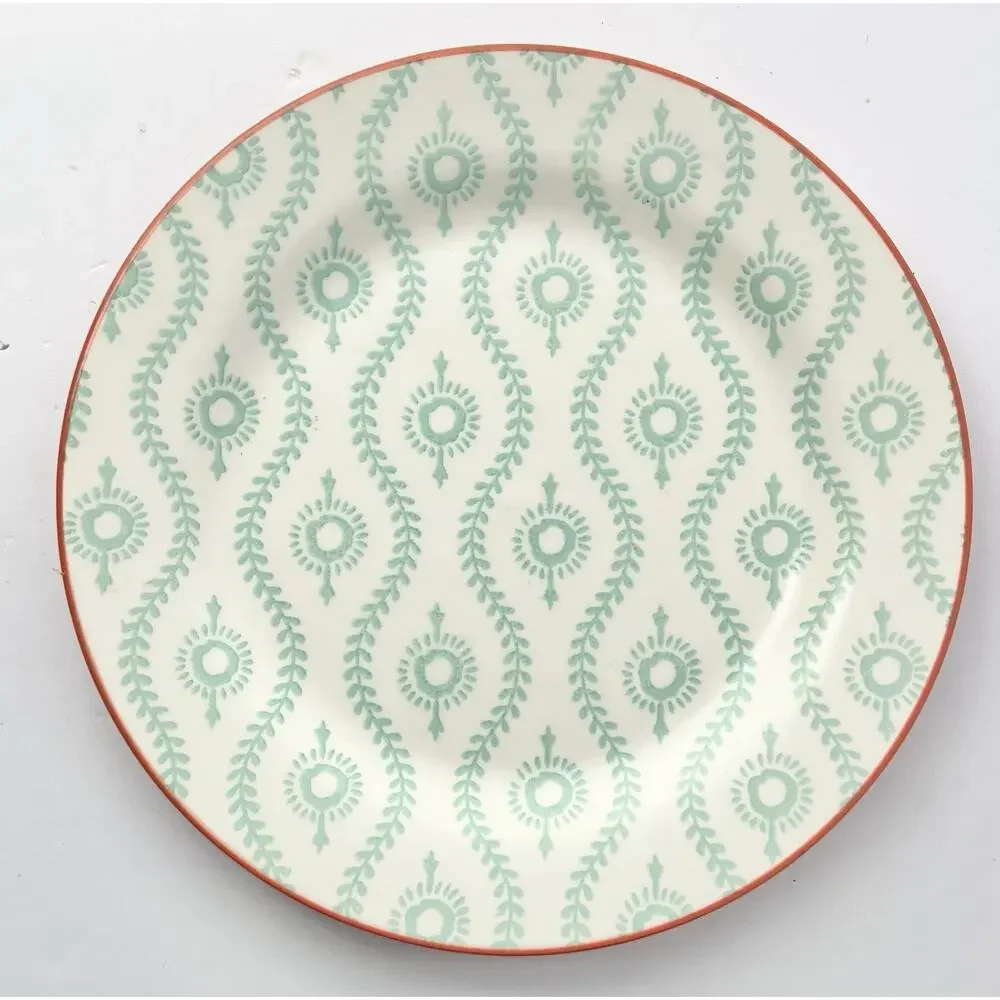 Baum Brothers “Tangiers (Turquoise)” 16-Piece Ceramic Dinnerware Set, Service 4